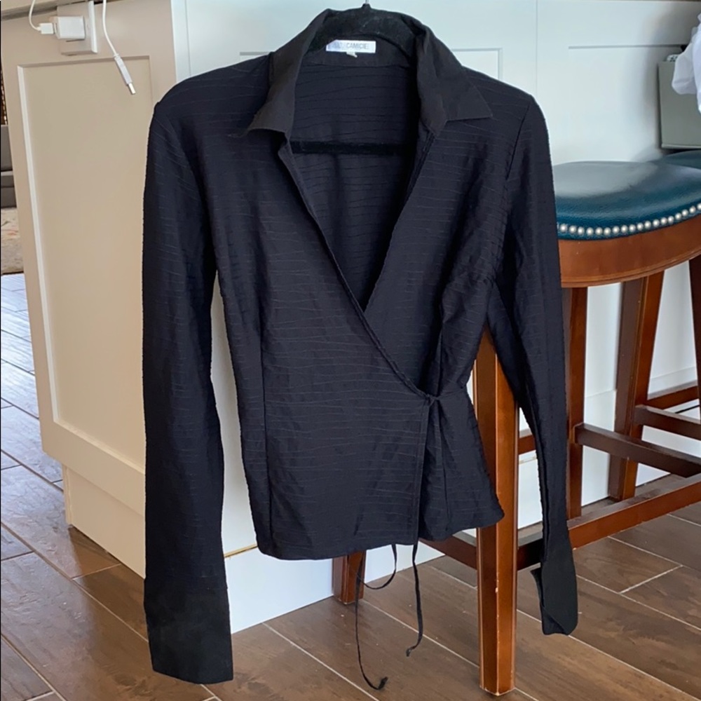 Naracamicie long sleeve wrap blouse